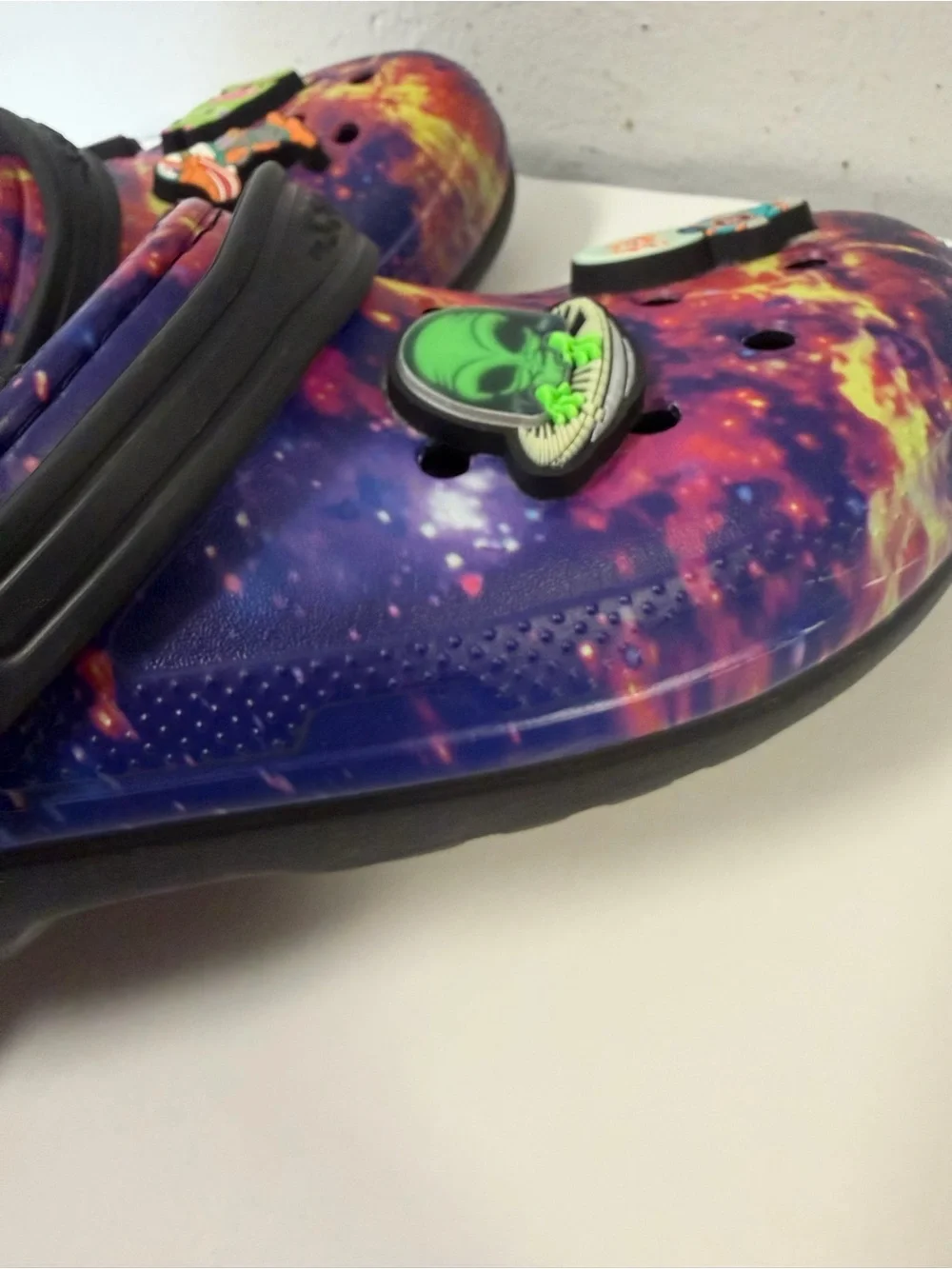 CROCS Kids Galaxy Nebula Clogs with Space Jibbitz - Purple/Orange